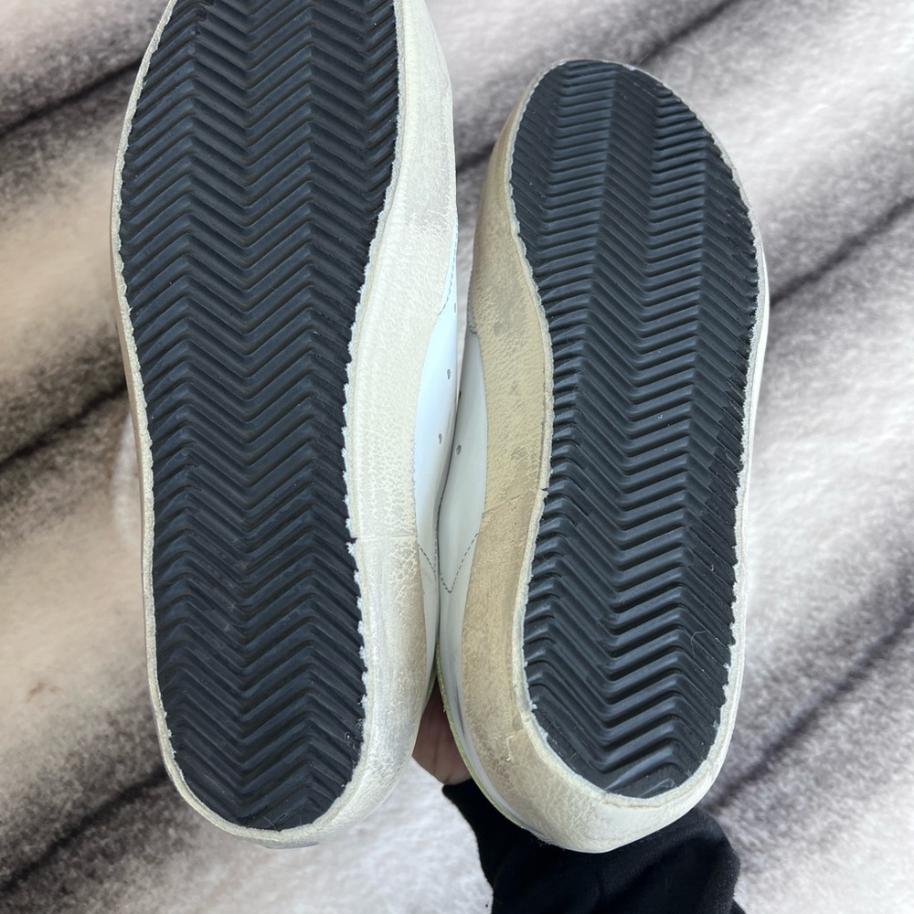 Golden Goose Superstar Classic Leather Glitter Star White Pink Yellow Sneakers - Picture 13 of 16